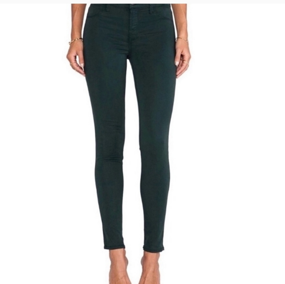 J Brand Thicket Green Midrise Skinny jeans Size 26